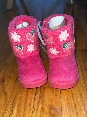 GIRLS' BEBE TODDLER JAMIE WINTER Pink boots size 5